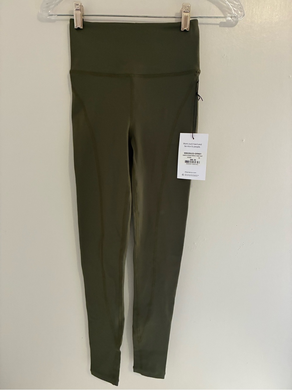 Barrys Womens Olive Green Leggings SZ XS